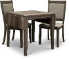 Gray 3 Piece Dining Set with Upholstered Chairs - Tanners Creek-1