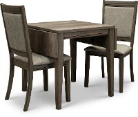 Gray 3 Piece Dining Set with Upholstered Chairs - Tanners Creek-2