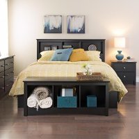 Black 3 Compartment Cubbie Bench-3
