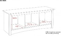 Drifted Gray 3 Compartment Cubbie Bench