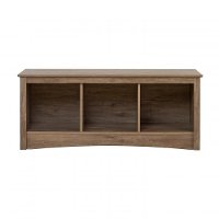 Drifted Gray 3 Compartment Cubbie Bench-4