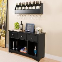 Black Living Room Console Table