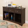 Espresso Brown Living Room Console Table