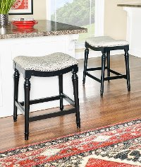 Black Upholstered Counter Height Stool - By Design