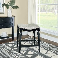 Black Upholstered Counter Height Stool - By Design-2