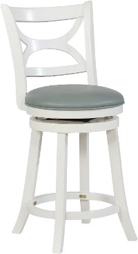 Cream Swivel Counter Height Stool - Sawyer-2