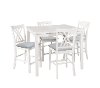 White 5 Piece Counter Height Dining Set - Starla-1
