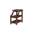Antique Curved Brown End Table - Marquette