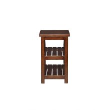 Antique Curved Brown End Table - Marquette-2