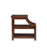 Antique Curved Brown End Table - Marquette-3