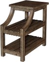 Rustic Curved Gray and Brown End Table - Marquette