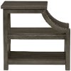 Rustic Curved Gray and Brown End Table - Marquette-2