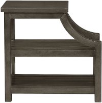 Rustic Curved Gray and Brown End Table - Marquette-2