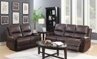 Chocolate Brown Reclining Living Room Set