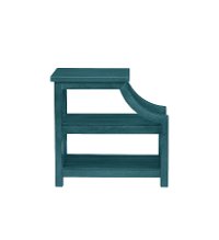 Antique Curved Teal End Table - Marquette-2