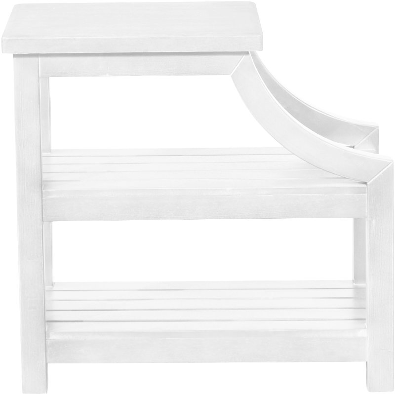 Classic Curved White End Table Marquette Rc Willey Furniture Store