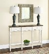 Classic Spindled Cream and Brown Sofa Table - Kepley