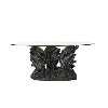 Rustic Turtle Glass Top Coffee Table - Sheldon