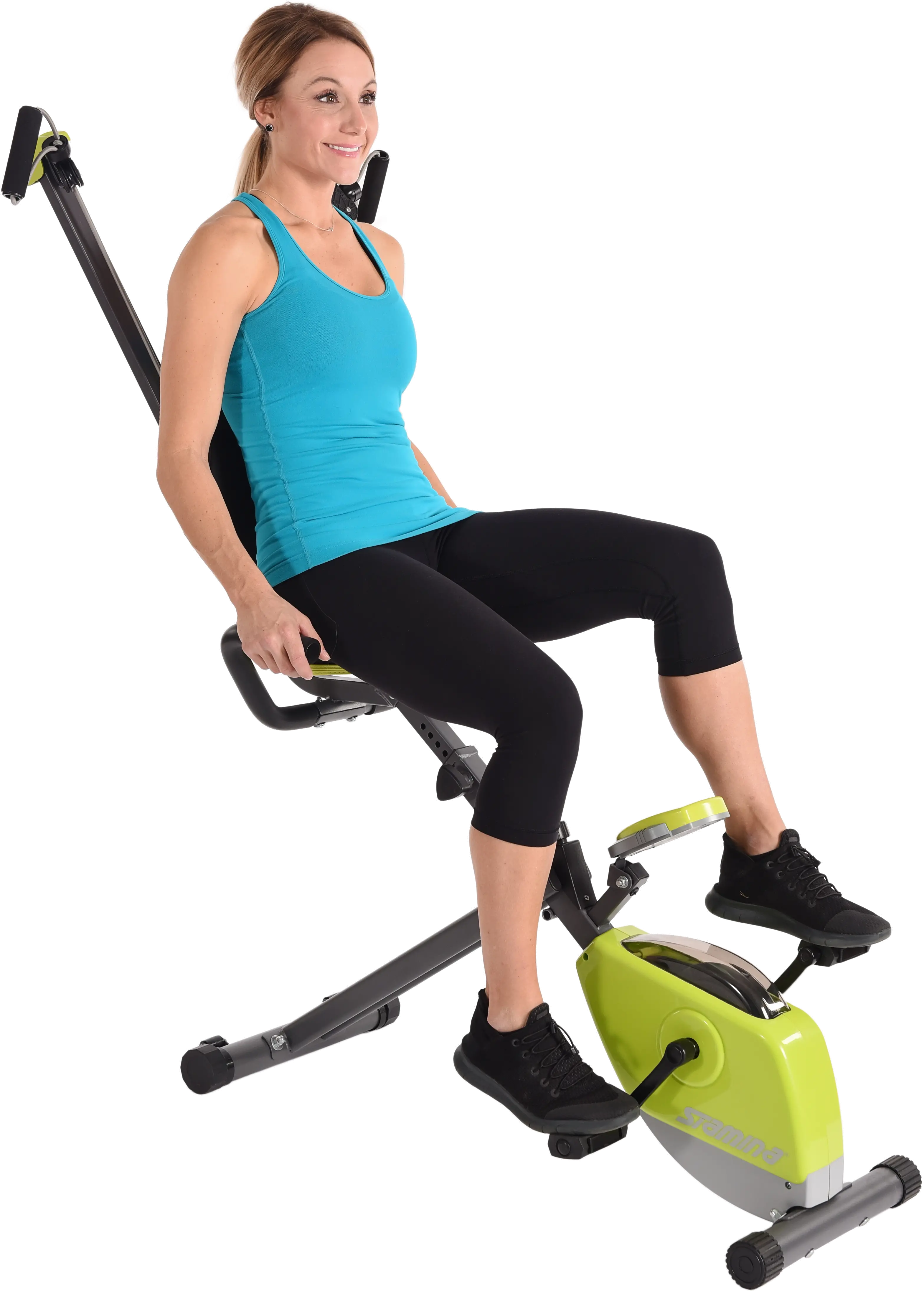 15-0336 Stamina Exercise Bike with Whole Body Exerciser Green-6