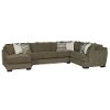 Brown 3 Piece Sofa Bed Sectional with LAF Chaise - Tranquility