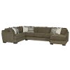 Brown 3 Piece Sofa Bed Sectional with RAF Chaise - Tranquility