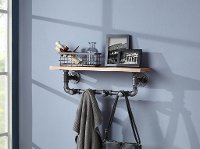 Brown and Black Shelf-Piping with Hooks - Allentown