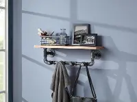 Brown and Black Shelf-Piping with Hooks - Allentown