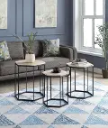 3 Piece Geometric Nesting End Tables - Layton