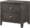 Contemporary Graphite Gray Nightstand - Grant