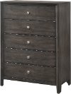 Contemporary Graphite Gray Chest of Drawers - Grant