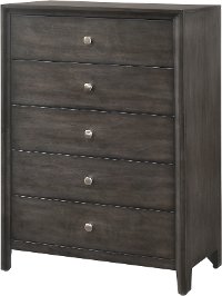 Contemporary Graphite Gray Chest of Drawers - Grant
