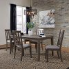Clearance Gray Modern 5 Piece Dining Set with Slat Back Chairs - Tanners Creek