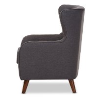 131-7219-RCW Mid Century Modern Dark Gray Wingback Chair - Ludwig-4