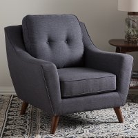 131-7221-RCW Mid Century Modern Dark Gray Chair - Deena