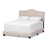 136-7442-RCW Contemporary Beige Full Size Upholstered Bed - Emerson
