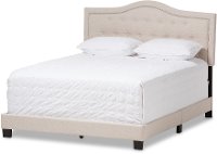136-7443-RCW Contemporary Beige Queen Upholstered Bed - Emerson-2