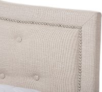 136-7443-RCW Contemporary Beige Queen Upholstered Bed - Emerson-5