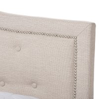 136-7444-RCW Contemporary Beige King Size Upholstered Bed - Emerson-6