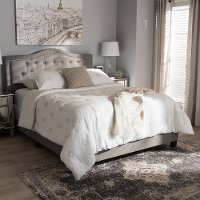 136-7445-RCW Contemporary Gray Full Size Upholstered Bed - Emerson