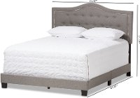 136-7446-RCW Contemporary Gray Queen Upholstered Bed - Emerson-7