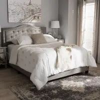 Contemporary Gray King Size Upholstered Bed - Emerson