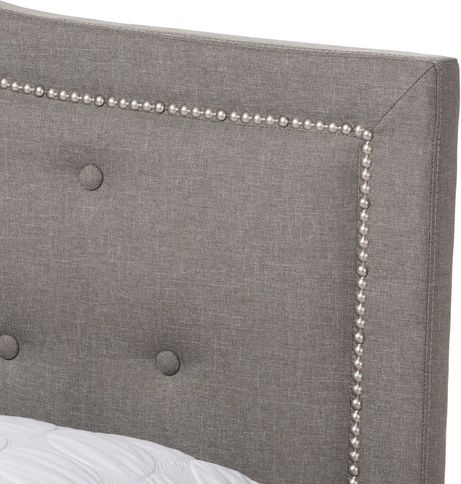 Contemporary Gray King Size Upholstered Bed - Emerson-4