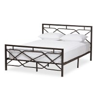 140-7882-RCW Contemporary Black Full Metal Platform Bed - Shelton