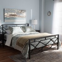 140-7882-RCW Contemporary Black Full Metal Platform Bed - Shelton-6