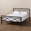 140-7882-RCW Contemporary Black Full Metal Platform Bed - Shelton-7