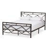 140-7883-RCW Contemporary Black Queen Metal Platform Bed - Shelton