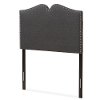 133-7148-RCW Contemporary Dark Gray Twin Upholstered Headboard - Gracie