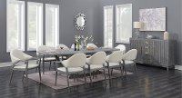 Slate Gray and White Contemporary 5 Piece Dining Set - Carrera