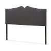 133-7152-RCW Contemporary Dark Gray Queen Upholstered Headboard - Gracie