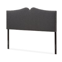 133-7152-RCW Contemporary Dark Gray Queen Upholstered Headboard - Gracie
